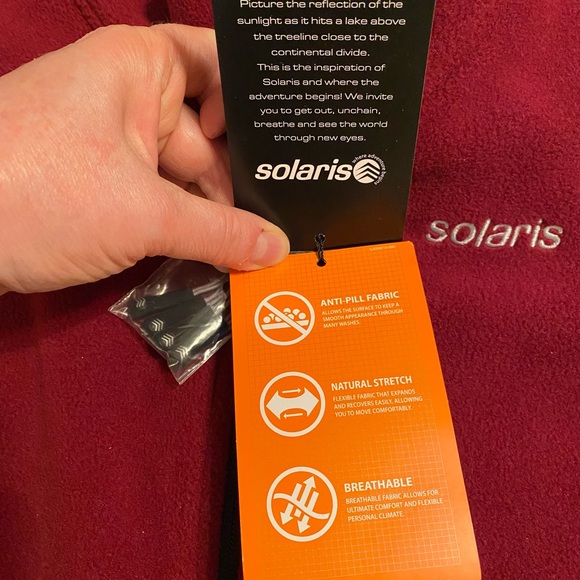 NWT Solaris Fleece Vest Full zip up Pockets Outdoors Hiking 200S weight fleece - Picture 14 of 15